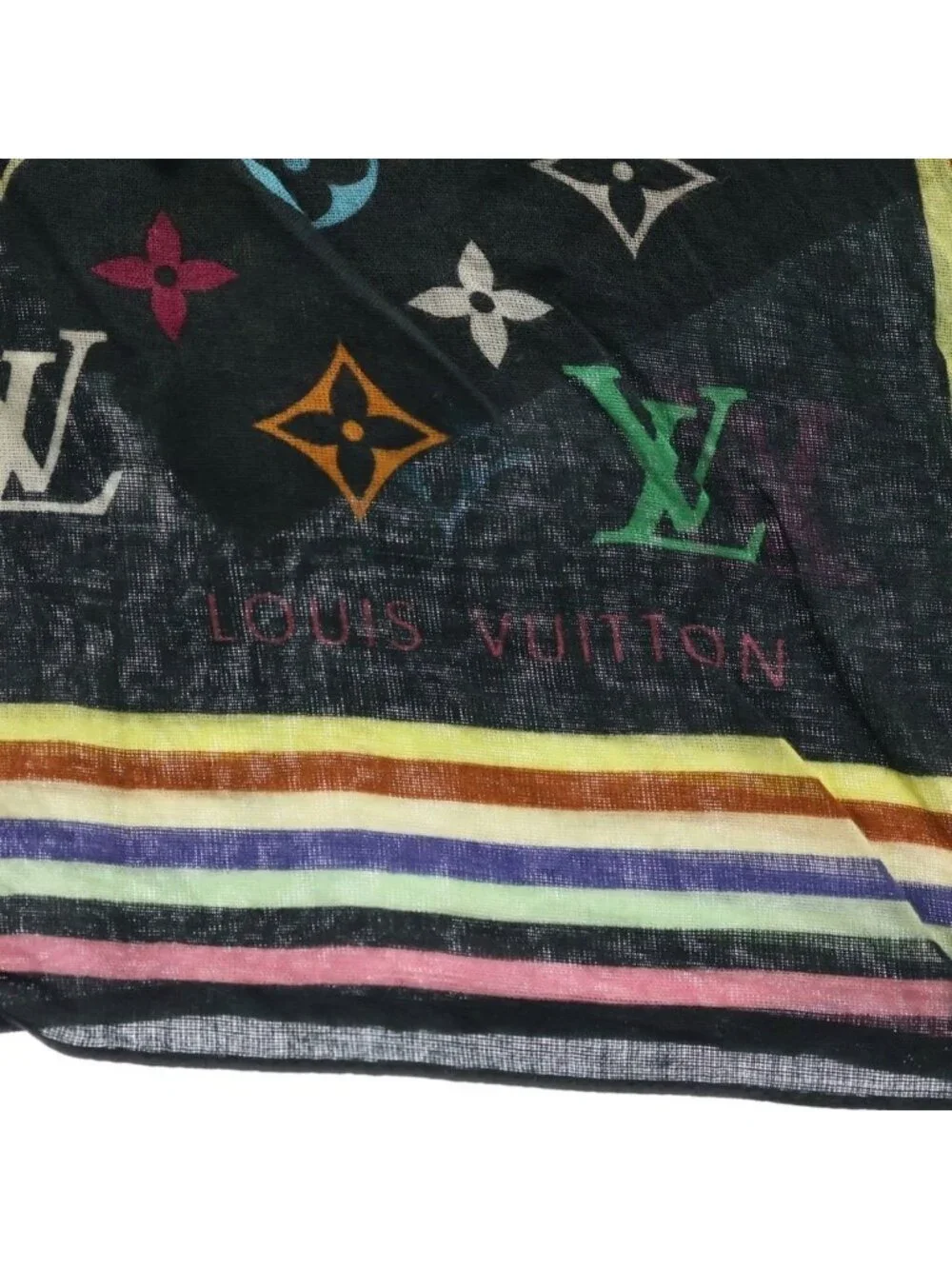 Louis Vuitton Monogram Multicolor Cotton Scarf Bandana